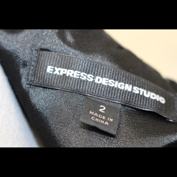 Express Black Strapless Fit &Flare Cocktail Dress - Picture 5 of 5